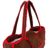 Chanel Suede Turnlock Teddy Handbag