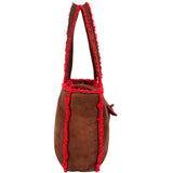Chanel Suede Turnlock Teddy Handbag