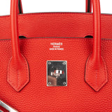 Hermès Rouge Togo Leather Birkin 35 Handbag