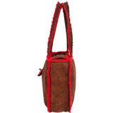 Chanel Suede Turnlock Teddy Handbag