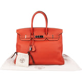 Hermès Clemence Leather Birkin 35 Handbag