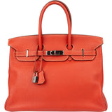 Hermès Clemence Leather Birkin 35 Handbag