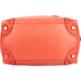 Celine Orange Leather Luggage Handbag