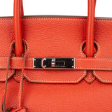 Hermès Clemence Leather Birkin 35 Handbag