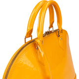 Louis Vuitton Yellow Vernis Monogram Alma PM Handbag