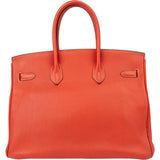 Hermès Clemence Leather Birkin 35 Handbag