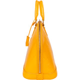 Louis Vuitton Yellow Vernis Monogram Alma PM Handbag