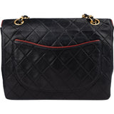 Chanel Quilted Lambskin 24K Gold Single Flap Crossbody Bag