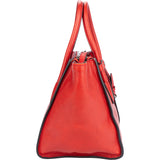 Prada Red Leather Two Way Twin Zip Handbag