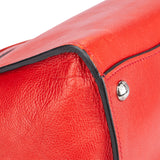 Prada Red Leather Two Way Twin Zip Handbag