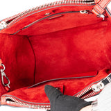 Prada Red Leather Two Way Twin Zip Handbag