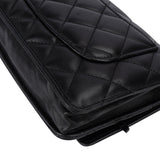 Chanel Quilted Lambskin Palladium Wallet On Chain Crossbody Bag