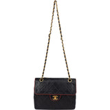 Chanel Quilted Lambskin 24K Gold Single Flap Crossbody Bag