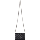 Chanel Quilted Lambskin Palladium Wallet On Chain Crossbody Bag