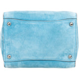 Prada Bleu Suede Vitello Handbag