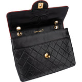 Chanel Quilted Lambskin 24K Gold Single Flap Crossbody Bag