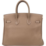 Hermès Étoupe Togo Leather Birkin 25 Handbag