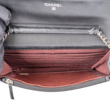 Chanel Quilted Lambskin Palladium Wallet On Chain Crossbody Bag