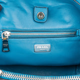 Prada Bleu Suede Vitello Handbag