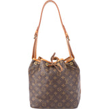 Louis Vuitton Canvas Monogram Sac Noe Petit Shoulder Bag