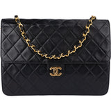 Chanel Quilted Lambskin Single Flap Shoulder Bag