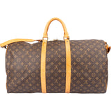 Louis Vuitton Canvas Monogram Keepall 55 Bandouliere