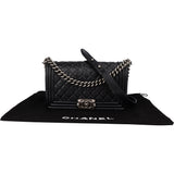 Chanel Quilted Calfskin Antique Boy Single Flap Crossbody Bag