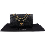 Chanel Quilted Lambskin 24K Gold Small Double Flap Crossbody Bag