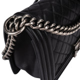 Chanel Quilted Calfskin Antique Boy Single Flap Crossbody Bag