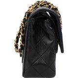 Chanel Quilted Lambskin 24K Gold Small Double Flap Crossbody Bag