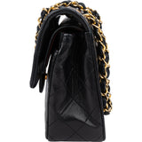 Chanel Quilted Lambskin 24K Gold Small Double Flap Crossbody Bag