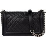 Chanel Quilted Calfskin Antique Boy Single Flap Crossbody Bag