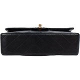 Chanel Quilted Lambskin 24K Gold Small Double Flap Crossbody Bag