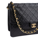Chanel Quilted Lambskin Single Flap Shoulder Bag