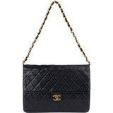 Chanel Quilted Lambskin Single Flap Shoulder Bag