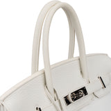 Hermès All White Clemence Leather Birkin 30 Handbag