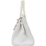 Hermès All White Clemence Leather Birkin 30 Handbag