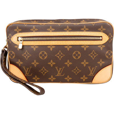 Louis Vuitton Canvas Monogram Marly Dragonne Clutch - vintageandkickz