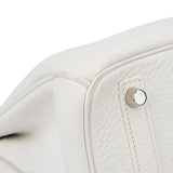 Hermès All White Clemence Leather Birkin 30 Handbag