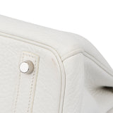 Hermès All White Clemence Leather Birkin 30 Handbag