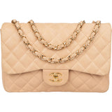 Chanel Quilted Lambskin Jumbo Single Flap Crossbody Bag