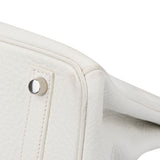 Hermès All White Clemence Leather Birkin 30 Handbag