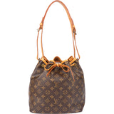 Louis Vuitton Canvas Monogram Sac Noe Petit Shoulder Bag