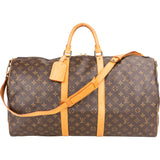 Louis Vuitton Canvas Monogram Keepall 55 Bandouliere
