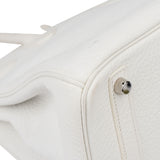 Hermès All White Clemence Leather Birkin 30 Handbag