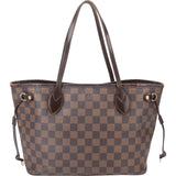 Louis Vuitton Damier Ebene Monogram Neverfull PM Handbag