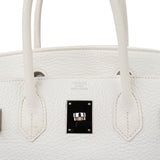 Hermès All White Clemence Leather Birkin 30 Handbag