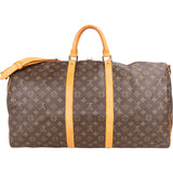 Louis Vuitton Canvas Monogram Keepall 55 Bandouliere