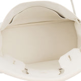 Hermès All White Clemence Leather Birkin 30 Handbag