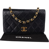 Chanel Quilted Lambskin 24K Gold Single Flap Shoulder Bag